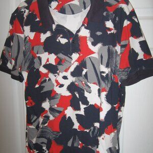 Perry Ellis Color Splash Polo Shirt Men's Size Large